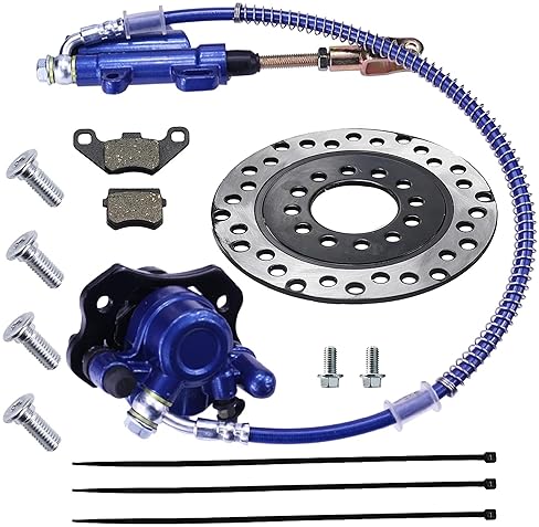 PRO BAT REAR DISC BRAKE KIT WITH MASTER CYLINDER, CALIPER, 158MM PLATE PADS FOR 50-125CC ATV
