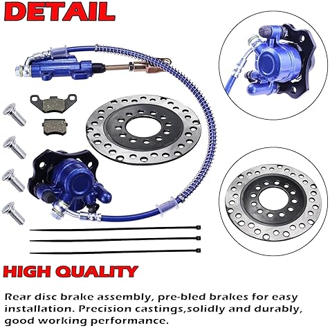PRO BAT REAR DISC BRAKE KIT WITH MASTER CYLINDER, CALIPER, 158MM PLATE PADS FOR 50-125CC ATV