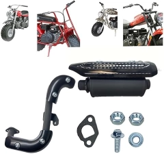 QYMOTO CT200U MINI BIKE SILENCER KIT WITH MUFFLER PIPE HEAT SHIELD FOR COLEMAN BT200X