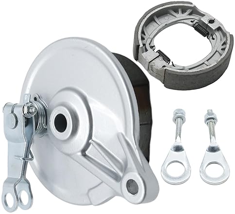 CADUFUELLY MINI BIKE REAR DRUM BRAKE SHOE KIT WITH CHAIN TENSIONER FOR COLEMAN CT200U AXIS M200