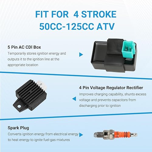 EOPOAYI ELECTRIC WIRING HARNESS KIT FOR TAOTAO COOLSTER 110CC 125CC ATV WITH IGNITION CDI PARTS