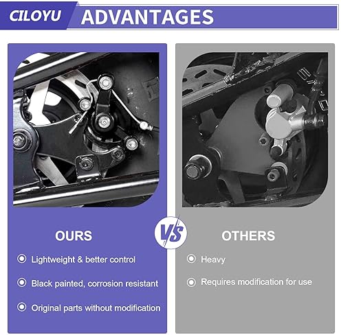 CILOYU MINI BIKE REAR BRAKE CALIPER BRACKET CABLE KIT FOR MONSTER MOTO 80CC 105CC POWERSPORTS