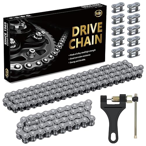 FVRITO 420 DRIVE CHAIN FOR MINI BIKE COLEMAN CT200U BT200X BAJA WARRIOR 42 90 LINK ROLLER CHAIN