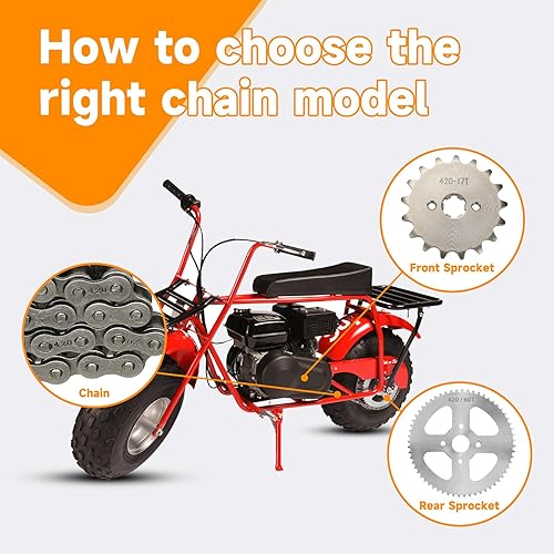FVRITO 420 DRIVE CHAIN FOR MINI BIKE COLEMAN CT200U BT200X BAJA WARRIOR 42 90 LINK ROLLER CHAIN