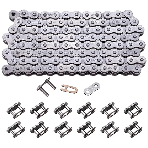 KUIUK 420 HEAVY-DUTY DRIVE CHAIN, 120 LINKS FOR 50CC-150CC ATVS, QUADS, GO-KARTS MINI BIKES