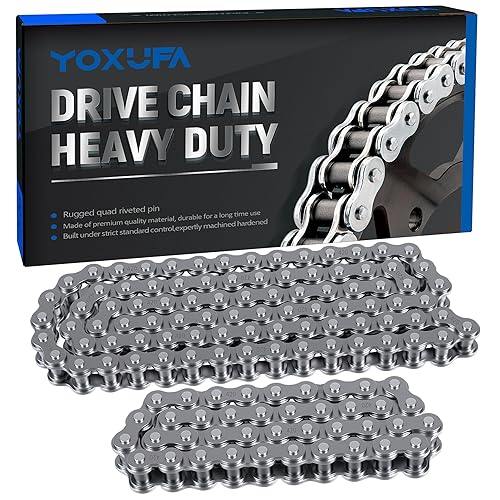 YOXUFA 420 MINI BIKE CHAIN FOR COLEMAN CT200U BT200X BAJA WARRIOR TRAILMASTER 42 90 LINKS