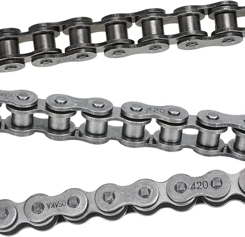 YOXUFA 420 MINI BIKE CHAIN FOR COLEMAN CT200U BT200X BAJA WARRIOR TRAILMASTER 42 90 LINKS