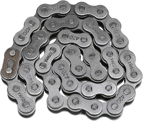 YOXUFA 420 MINI BIKE CHAIN FOR COLEMAN CT200U BT200X BAJA WARRIOR TRAILMASTER 42 90 LINKS