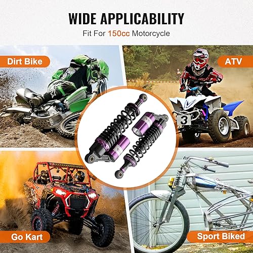 GZYF 320MM REAR AIR SHOCK ABSORBERS PAIR UNIVERSAL SUSPENSION FOR SUZUKI YAMAHA KAWASAKI ATV