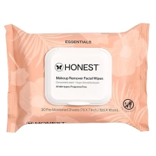 HONEST BEAUTY FRAGRANCE-FREE MAKEUP REMOVER WIPES, HYPOALLERGENIC, PLANT-BASED, 30 COUNT