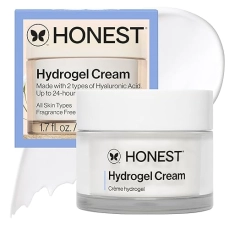 HONEST BEAUTY HYDROGEL CREAM WITH HYALURONIC ACID LIGHTWEIGHT, MOISTURIZING, VEGAN, FRAGRANCE-FREE,