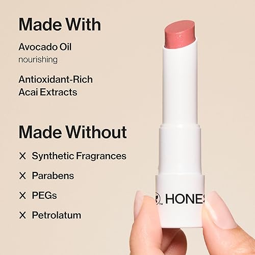 HONEST BEAUTY VEGAN TINTED LIP BALM - ANTIOXIDANT ACAI AVOCADO OIL, PARABEN CRUELTY-FREE, SUMMER MEL