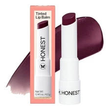 HONEST BEAUTY VEGAN TINTED LIP BALM MOISTURIZING WITH ACAI AVOCADO OIL, PARABEN-FREE PLUM DROP