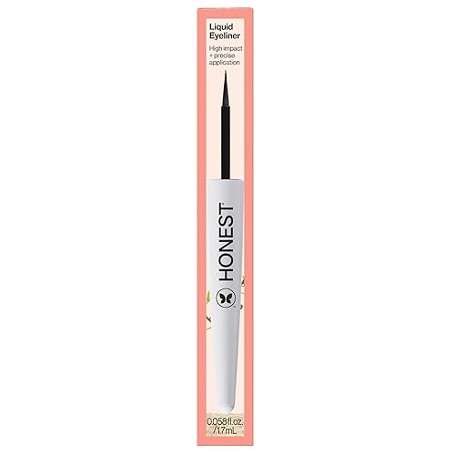 HONEST BEAUTY BLACK LIQUID EYELINER 0.58OZ LONGLASTING, SMUDGE FLAKE PROOF, VEGAN
