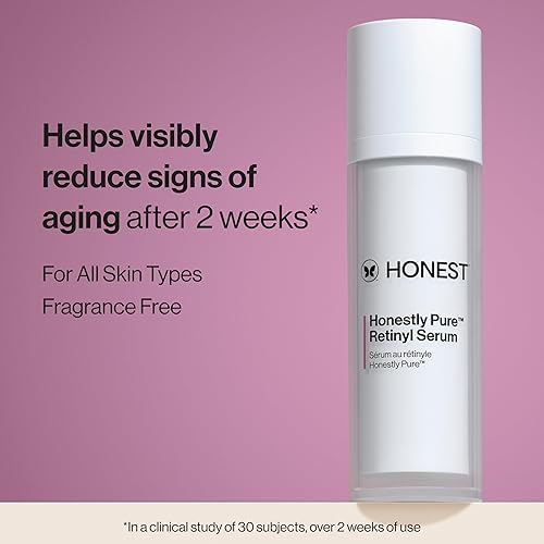 HONEST BEAUTY PURE NIGHTLY RETINYL SERUM MOISTURIZES, EXFOLIATES, REDUCES FINE LINES, VEGAN