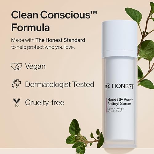 HONEST BEAUTY PURE NIGHTLY RETINYL SERUM MOISTURIZES, EXFOLIATES, REDUCES FINE LINES, VEGAN
