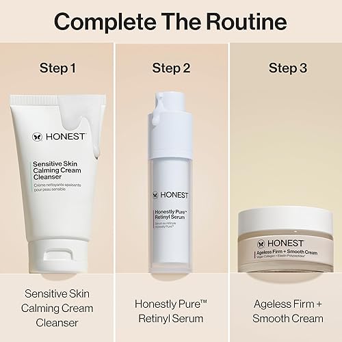 HONEST BEAUTY PURE NIGHTLY RETINYL SERUM MOISTURIZES, EXFOLIATES, REDUCES FINE LINES, VEGAN