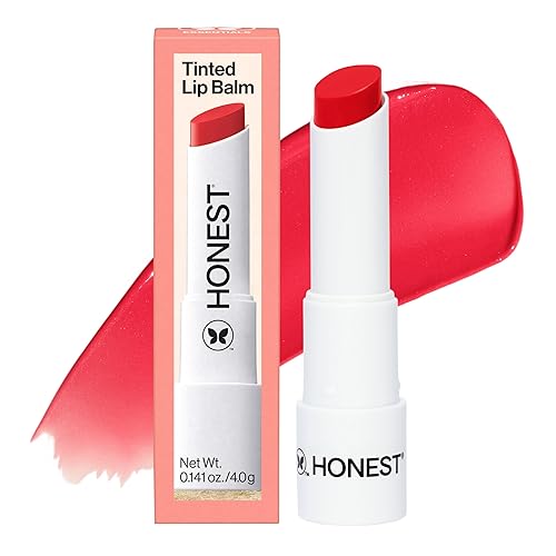 HONEST BEAUTY VEGAN TINTED LIP BALM BLOOD ORANGE MOISTURIZING, ANTIOXIDANT-RICH, PARABEN-FREE