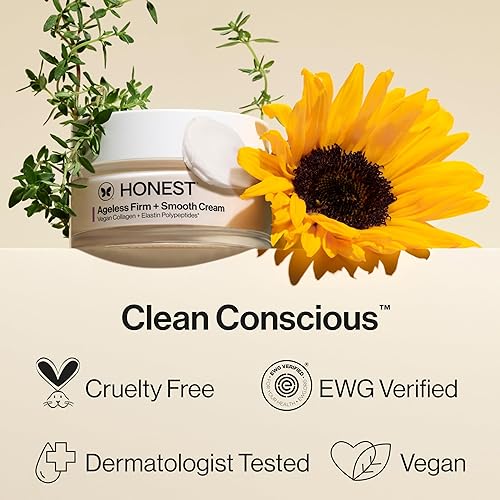 HONEST BEAUTY AGELESS FIRM SMOOTH CREAM WITH VEGAN COLLAGEN FRAGRANCE-FREE, VEGAN, 1.7OZ