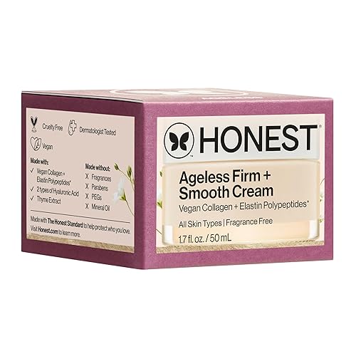 HONEST BEAUTY AGELESS FIRM SMOOTH CREAM WITH VEGAN COLLAGEN FRAGRANCE-FREE, VEGAN, 1.7OZ