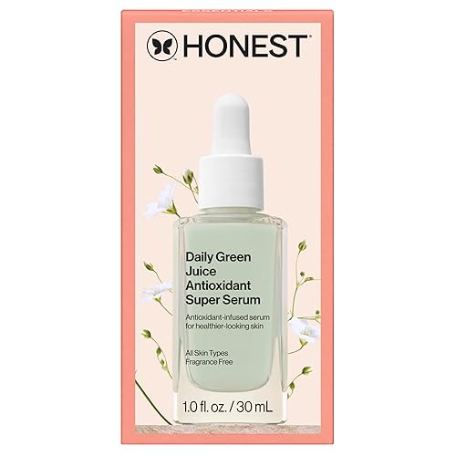 HONEST BEAUTY DAILY GREEN JUICE ANTIOXIDANT SERUM IMPROVES SKIN TONE TEXTURE, VEGAN, 1 FL OZ
