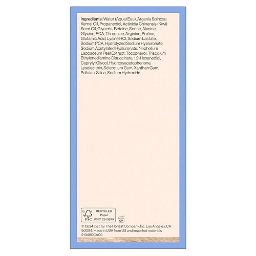 HONEST BEAUTY HYDROGEL HYALURONIC ACID SERUM DEEP HYDRATION, MOISTURIZES PLUMPS, VEGAN