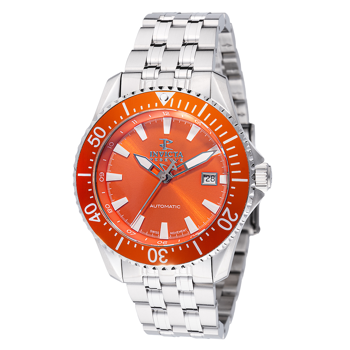 INVICTA RESERVE AUTOMATIC SWISS ETA 2824 CALIBER MEN'S WATCH - 44MM, STEEL (49237-N1)