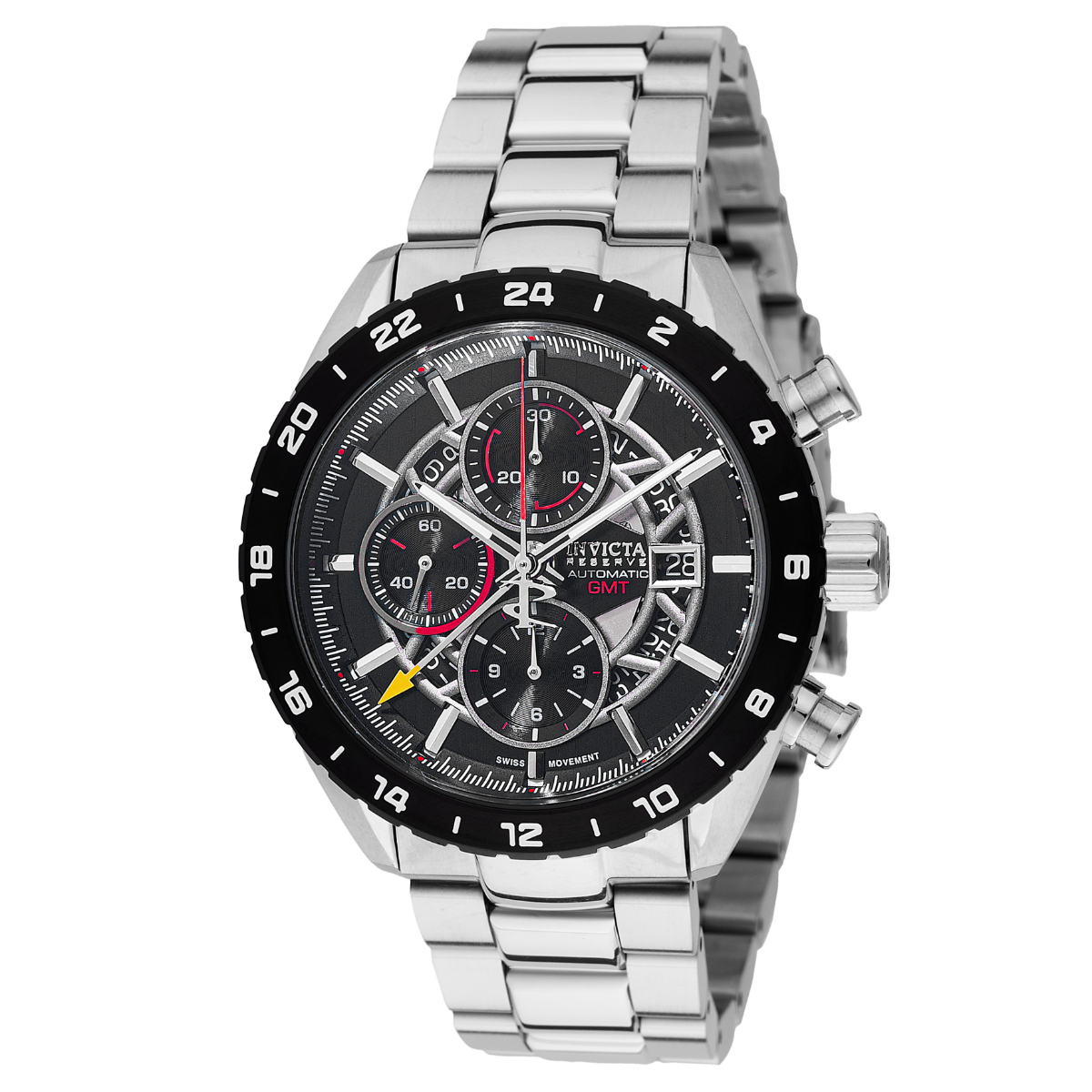 INVICTA RESERVE AUTOMATIC SWISS CHRONOGRAPH ETA VALJOUX 7754 MEN'S WATCH - 44MM, STEEL (49230)