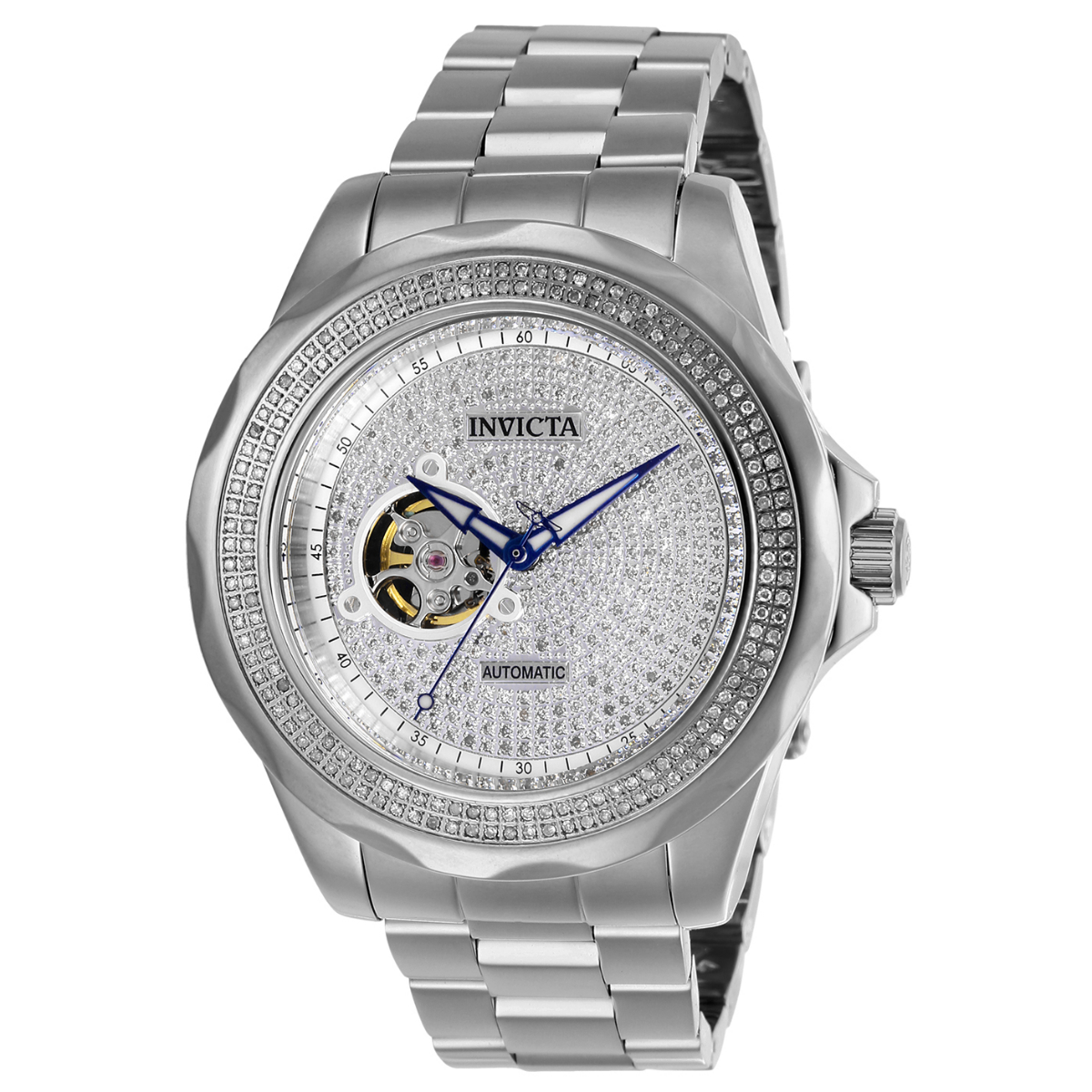 INVICTA GRAND DIVER 2.05 CARAT DIAMOND AUTOMATIC MEN'S WATCH - 47MM. STEEL (27738)