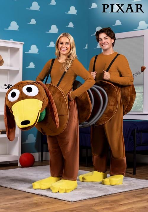 SPIRIT HALLOWEEN COSTUMES DISNEY AND PIXAR TOY STORY SLINKY DOG COSTUME FOR ADULTS