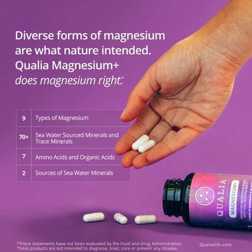 QUALIA  MAGNESIUM DOCTOR-FORMULATED, HIGH BIOAVAILABILITY, 10 MAGNESIUM TYPES 70 MINERALS FOR RELAXAT