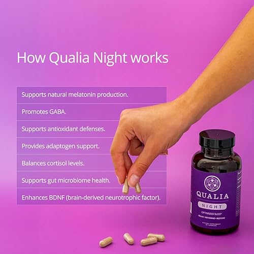 QUALIA  NIGHT SLEEP AID BY NEUROHACKER COLLECTIVE NON-HABIT, VEGAN, MELATONIN-FREE, DEEP SLEEP