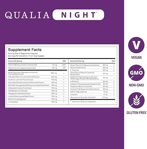 QUALIA NIGHT SENOLYTIC BUNDLE SCIENCE-BASED SLEEP CELL REPAIR SUPPLEMENTS