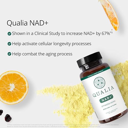 QUALIA NAD BOOSTER SUPPLEMENT CLINICALLY PROVEN 67 NAD INCREASE, ENERGY FOCUS SUPPORT