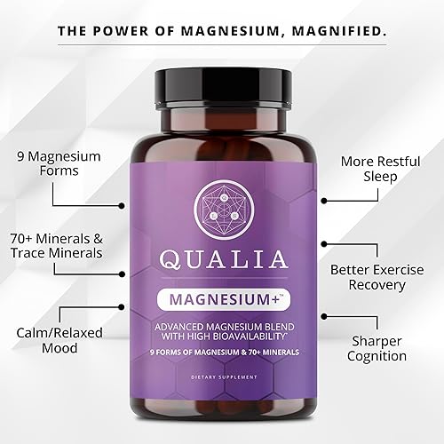QUALIA MAGNESIUM DOCTOR-FORMULATED WITH 10 MAGNESIUM TYPES 70 MINERALS FOR RELAXATION RECOVERY