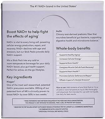 TRU NIAGEN NAD BOOSTER 300MG STICK PACKS CELLULAR ENERGY, REPAIR HEALTHY AGING SUPPORT