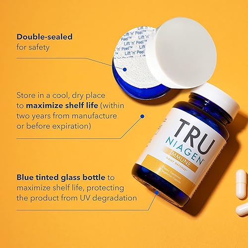 TRU NIAGEN IMMUNE SUPPORT SUPPLEMENT WITH VITAMIN C, D3 2000 IU, ZINC CURCUMIN, 30CT