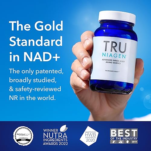 TRU NIAGEN NAD BOOSTING SUPPLEMENT 300MG NIAGEN, 30 SERVINGS ANTI-AGING, ENERGY, BRAIN, MUSCLE 3 BOT