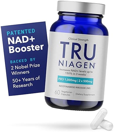 TRU NIAGEN PRO NAD 2X500MG NIAGEN SUPPLEMENT FOR ANTI-AGING CELL ENERGY, 30 SERVINGS