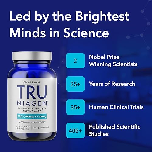 TRU NIAGEN PRO NAD 2X500MG NIAGEN SUPPLEMENT FOR ANTI-AGING CELL ENERGY, 30 SERVINGS