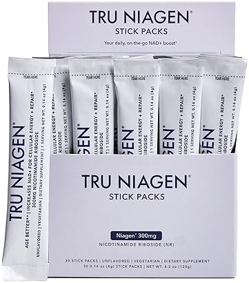 TRU NIAGEN NAD BOOSTER 300MG CELLULAR ENERGY, REPAIR HEALTHY AGING POWDER, 30 STICK PACKS