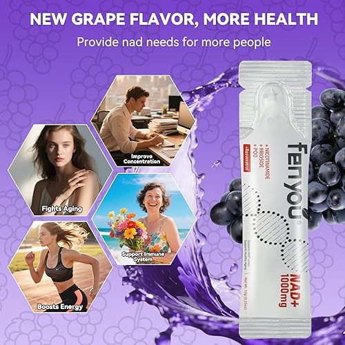 NAD SUPPLEMENTS WITH NICOTINAMIDE RIBOSIDE, RESVERATROL PQQ ANTI-AGING ENERGY BOOSTER, 30 VEGAN GRAP