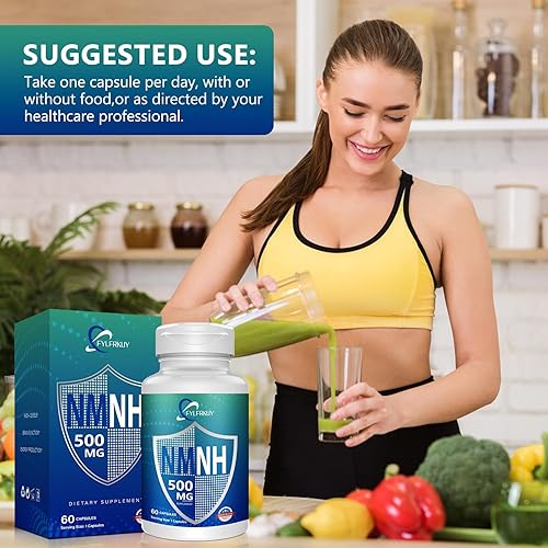 NMNH 500MG NAD SUPPLEMENT PURE ORGANIC ANTI-AGING NMN ALTERNATIVE, 60 CAPSULES
