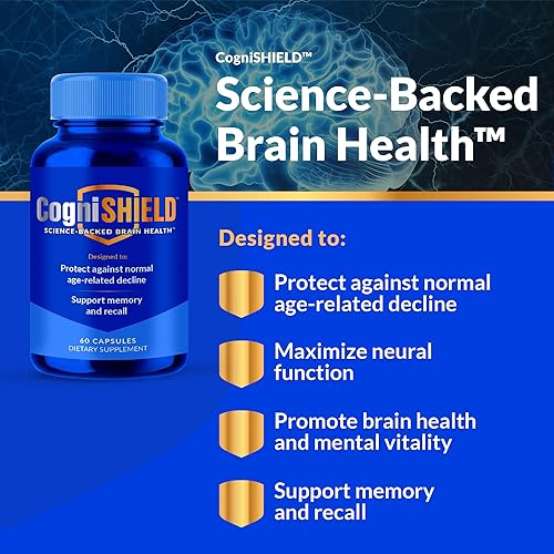 BRAIN HEALTH SUPPLEMENT 60 COUNT SUPPORTS MEMORY, RECALL PROTECTS AGAINST AGE-RELATED DECLINE