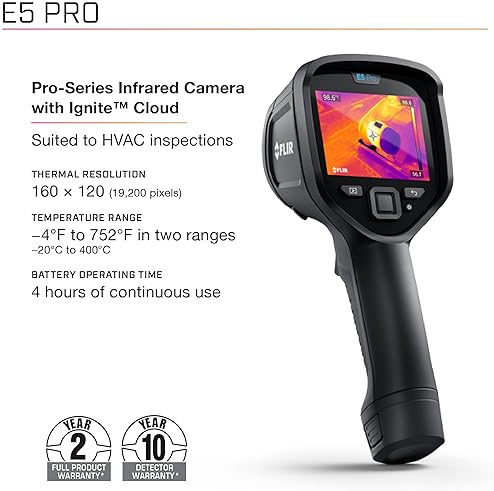 FLIR E5 PRO COMMERCIAL THERMAL IMAGING CAMERA WITH WIFI HIGH-RES INFRARED FLIR IGNITE CLOUD