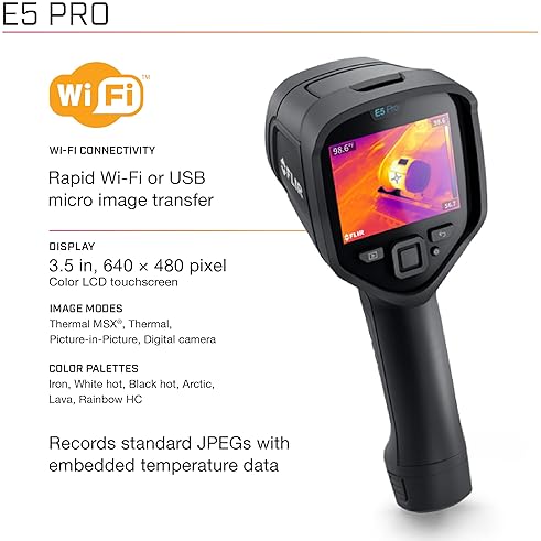 FLIR E5 PRO COMMERCIAL THERMAL IMAGING CAMERA WITH WIFI HIGH-RES INFRARED FLIR IGNITE CLOUD