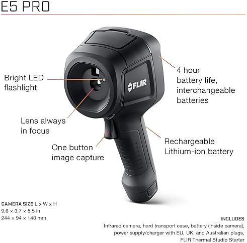 FLIR E5 PRO COMMERCIAL THERMAL IMAGING CAMERA WITH WIFI HIGH-RES INFRARED FLIR IGNITE CLOUD