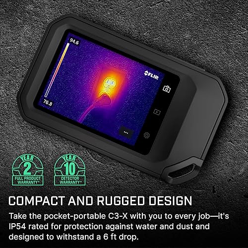 FLIR C3-X WIFI THERMAL IMAGING CAMERA HIGH-RES INFRARED FOR INSPECTION HVAC USE