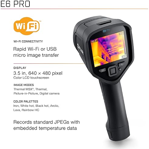 FLIR E6 PRO THERMAL IMAGING CAMERA WITH WIFI HIGH-RESOLUTION INFRARED FLIR IGNITE CLOUD