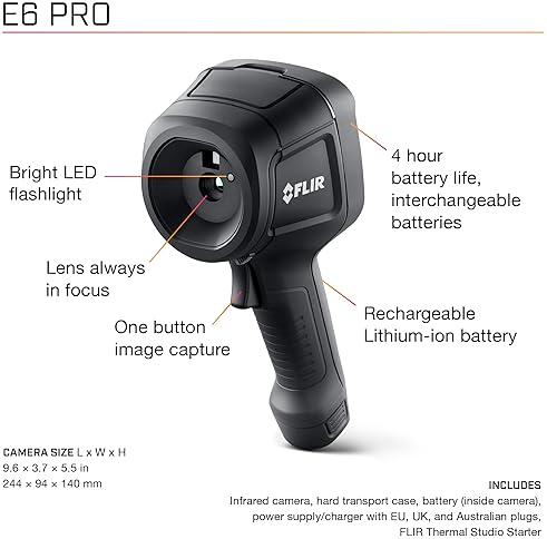 FLIR E6 PRO THERMAL IMAGING CAMERA WITH WIFI HIGH-RESOLUTION INFRARED FLIR IGNITE CLOUD